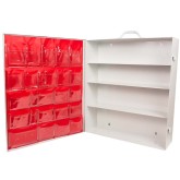 Empty 5-Shelf White Metal First Aid Cabinet with Pouch